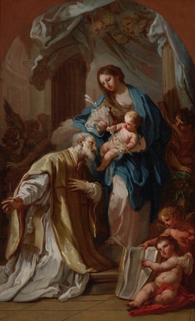 Die Madonna erscheint dem Heiligen Philipp Neri von Sebastiano Conca